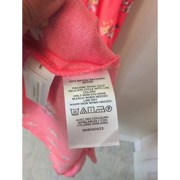 LOFT Floral Cap Sleeve Button Midi Dress Size 4 NWT - Picture 6 of 6